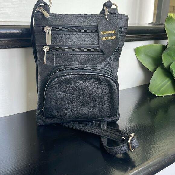 New leather unisex, Crossbody shoulder purse - Picture 4 of 8